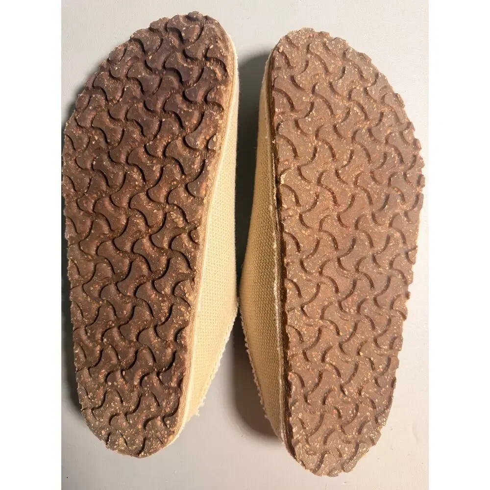 BIRKENSTOCK Zermatt Canvas Clogs men’s size 8 Eggshell